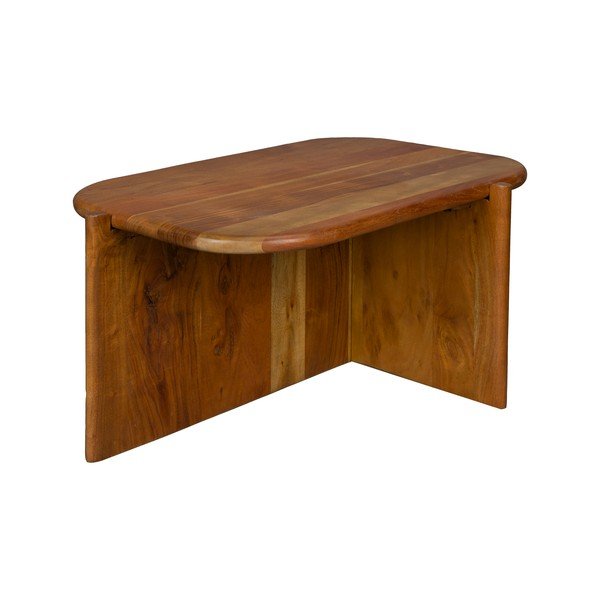 Dabīga toņa akācijas masīvkoka žurnālgaldiņš 50x75 cm Feller – Dutchbone-image-2