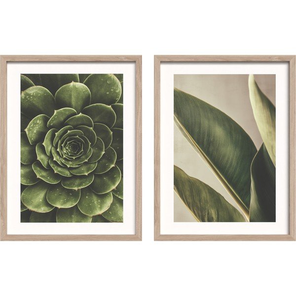 Drukātas gleznas (2 gab.) ar rāmi 30x40 cm Beauty Green – Styler