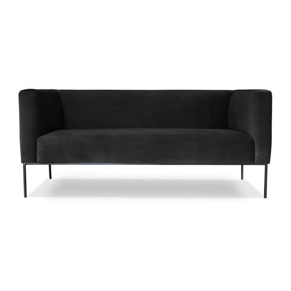 Melns trīsvietīgs dīvāns Windsor & Co. Dīvāni Neptūns
