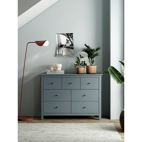 Dūmakaini zaļa priedes masīvkoka kumode 110x80x40 cm Misti – Marckeric-image-1