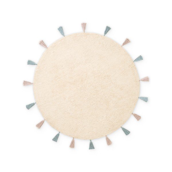 Krēmkrāsas mazgājams/ar rokām darināts kokvilnas bērnu paklājs ø160 cm Snuggle Sunna – Hanse Home