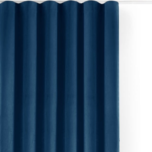 Zils samta daļēji gaismu necaurlaidīgs aizkars 140x175 cm Velto – Filumi