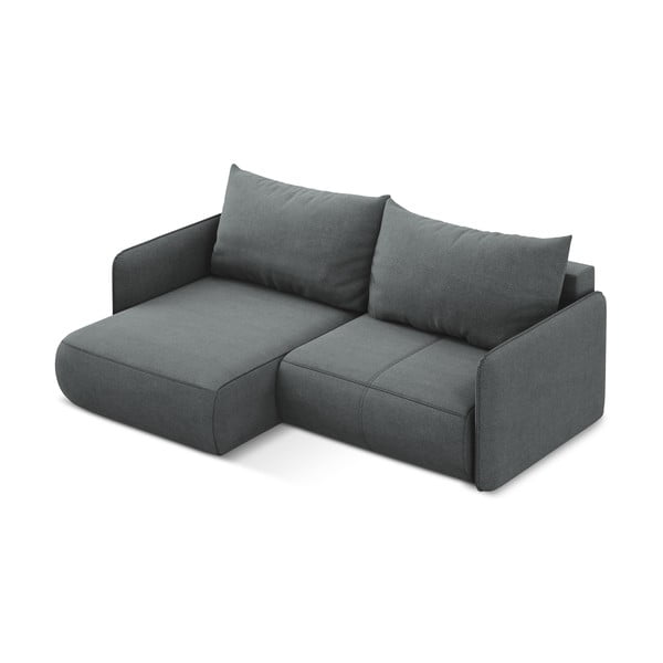 Pelēks salokāms/ar uzglabāšanas vietu stūra dīvāns (ar kreiso stūri) Nanea – Makamii-image-4