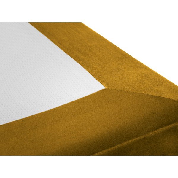 Sinepju dzeltena samta vienguļamā gulta Milo Casa Lia, 90 x 200 cm-image-4