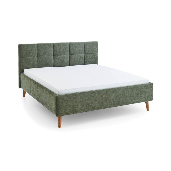 Haki polsterēta divvietīga gulta ar veļas kasti ar redelēm 180x200 cm Nova – Meise Möbel