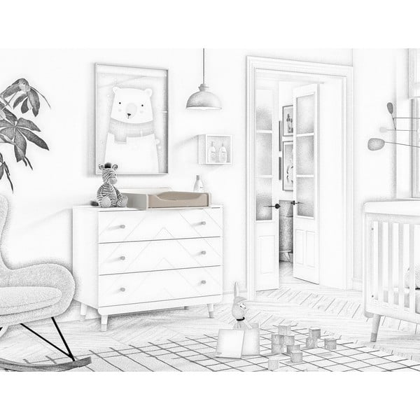 Balts pārtinamais galds (piemērotas kumodes dziļums 57 cm) Billy – Vipack-image-1