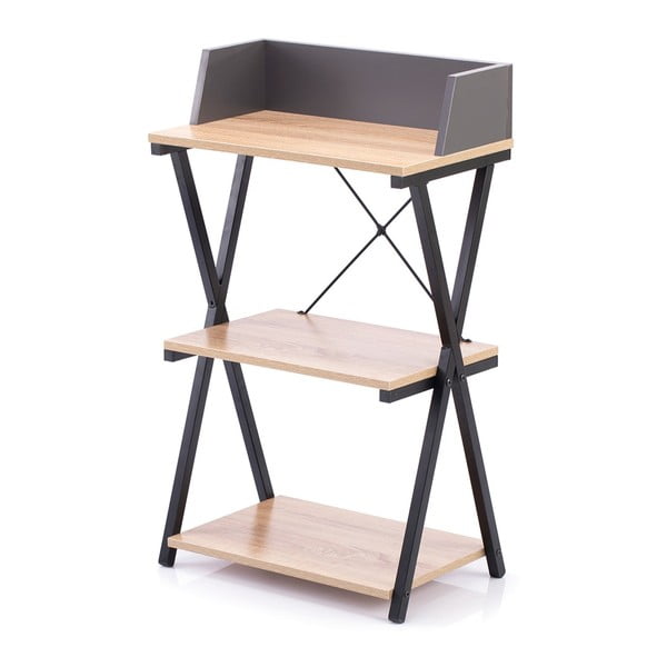 Darba galds ar ozolkoka imitācijas galda virsmu 30x50 cm Hexe – Homede