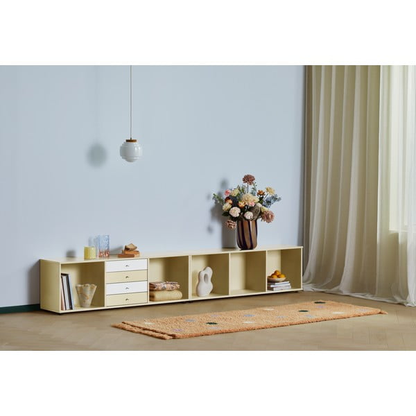 Gaiši dzeltena zema kumode 267x61 cm Mistral – Hammel Furniture-image-1