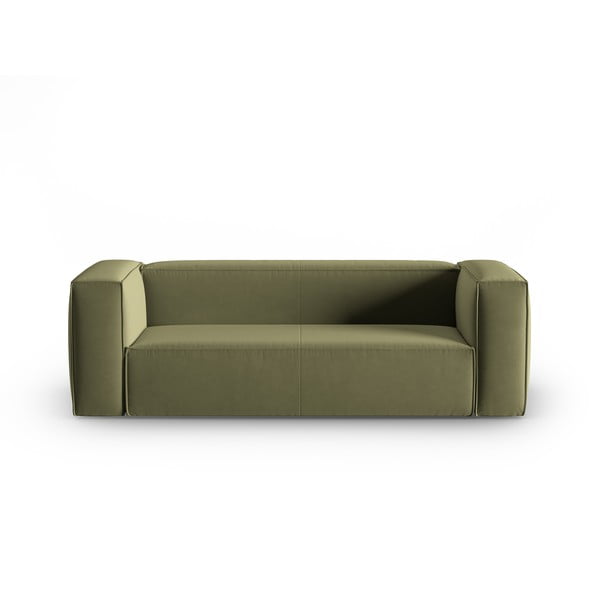 Zaļš samta dīvāns 200 cm Mackay – Cosmopolitan Design