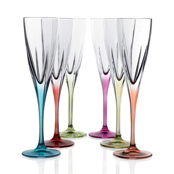 6 dzirkstošā vīna glāžu komplekts RCR Cristalleria Italiana Gemma-image-1