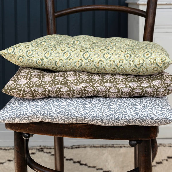 Kokvilnas sēdekļa spilvens 37x37 cm Leaf – Rex London-image-3