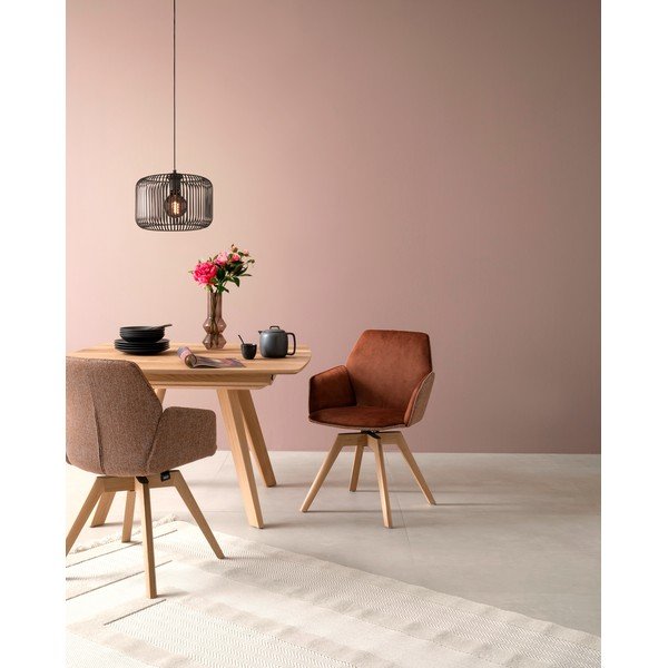 Melna piekaramā lampa ar metāla abažūru ø 30 cm Cage – Fischer & Honsel-image-1