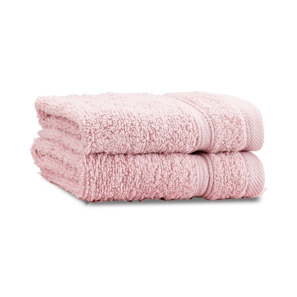 Gaiši rozā frotē kokvilnas dvieļi (2 gab.) 30x30 cm Zero Twist – Catherine Lansfield