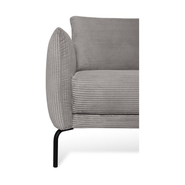 Gaiši pelēks velveta stūra dīvāns (ar kreiso stūri) Venray – Scandic-image-4