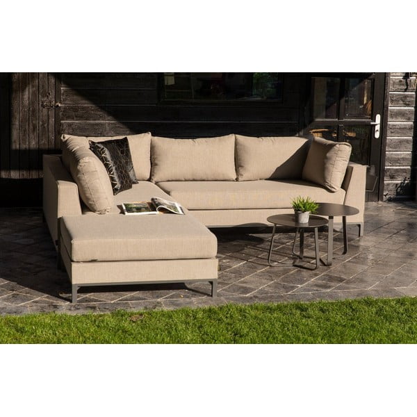 Bēšs dārza dīvāns Exotan Sicilie, kreisais stūris-image-1