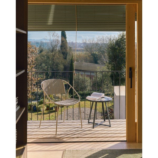 Pelēkbrūns dārza krēsls Atrani – Kave Home-image-1