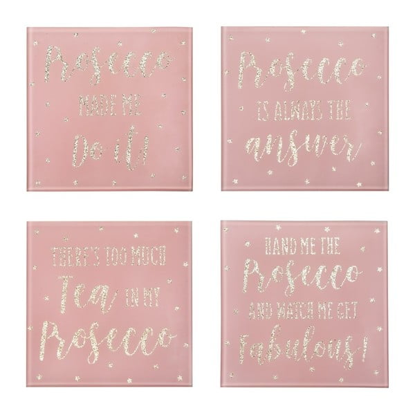 4 rozā paliktņu komplekts Sass & Belle Prosseco