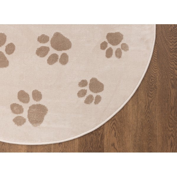 Bēšs bērnu paklājs ø120 cm Paws Light Beige – FD-image-3