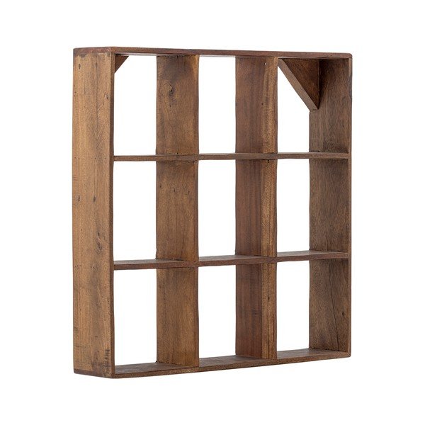 Dabīga toņa daudzlīmeņu atkārtoti pārstrādātas koksnes sienas plaukts 53 cm Tilo – Bloomingville-image-3