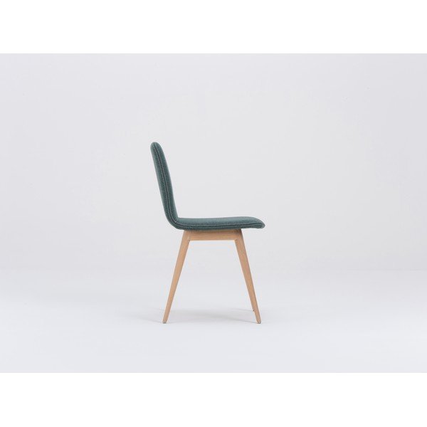 Zaļš ēdamistabas krēsls ar ozolkoka pamatni Gazzda Ena-image-3