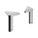 Spīdīgas sudraba krāsas mēbeļu kājas (2 gab.) Quickset 318 – Pelipal