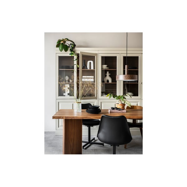 Pelēka priedes masīvkoka vitrīna 105x215 cm Chow – vtwonen-image-1