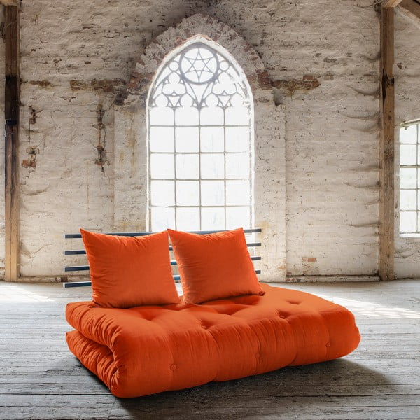 Dīvāns gulta Karup Shin Sano Black/Orange