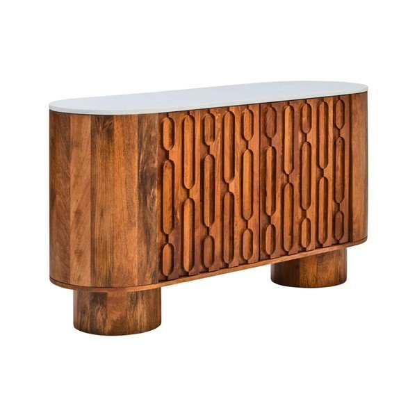 Dabīga toņa mango masīvkoka kumode 140x75x45 cm Torcino – Premier Housewares