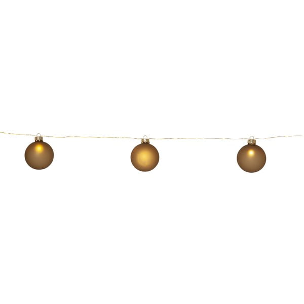 Zelta krāsas gaismas dekors ar Ziemassvētku motīvu ø 6 cm Bliss – Star Trading