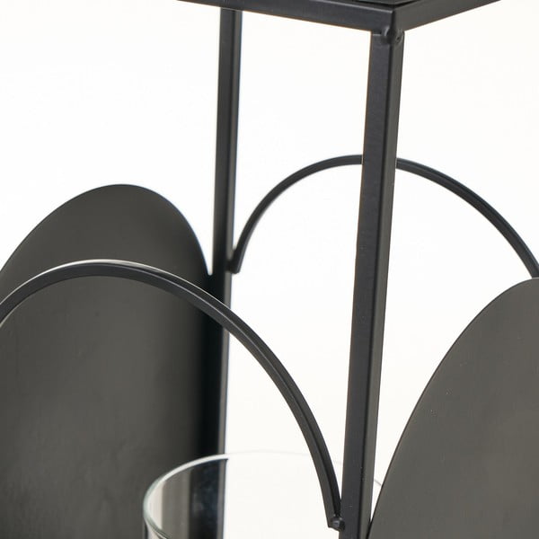 Melna metāla laterna Casa Selección, augstums 35 cm-image-1