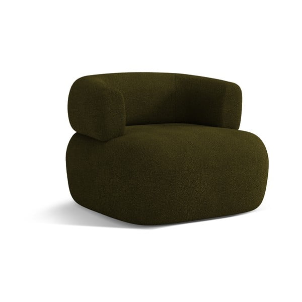 Zaļš atpūtas krēsls no buklē auduma Jenny – Micadoni Home