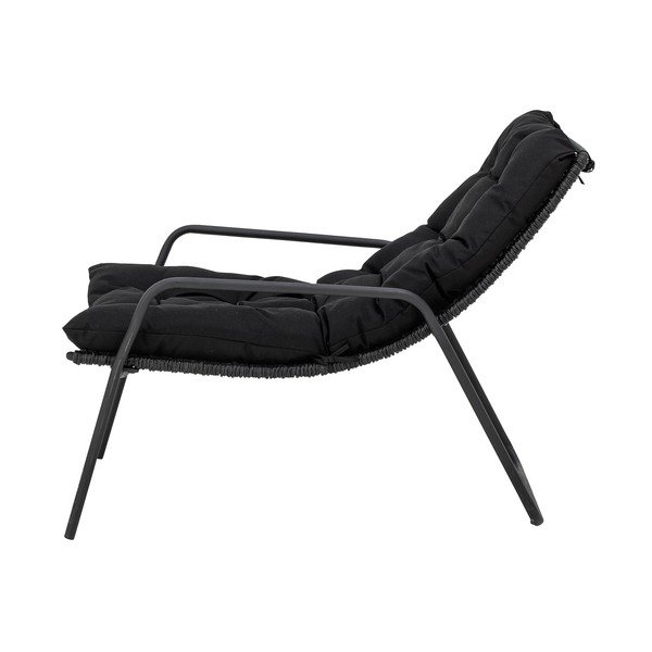 Melns dārza atpūtas krēsls ar kāju paliktni Boel – Bloomingville-image-4