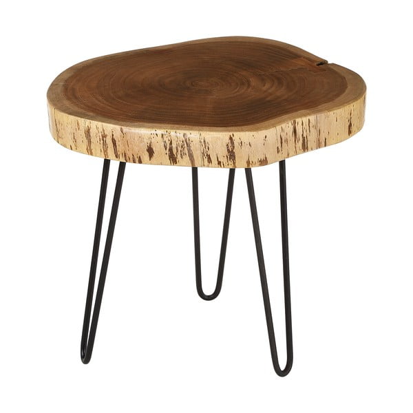 Sānu galdiņš ar akācijas koka galda virsmu 46x48 cm Nandri – Premier Housewares