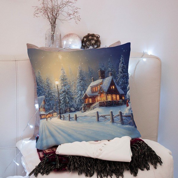 Spilvendrāna ar Ziemassvētku motīvu 43x43 cm – Mila Home-image-3