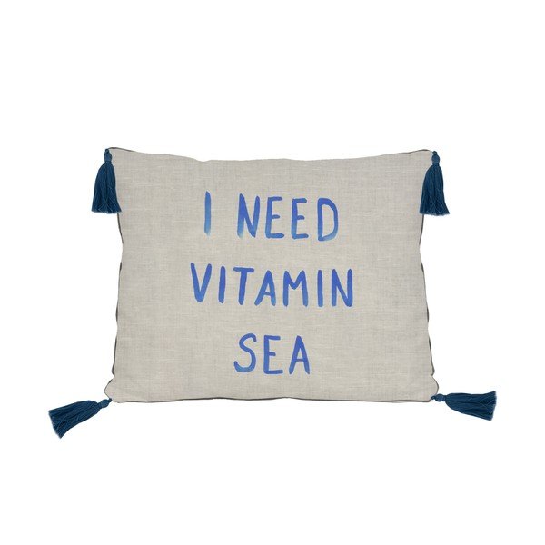 Bēšs spilvens ar linu Little Nice Things Captain, 45 x 45 cm-image-2