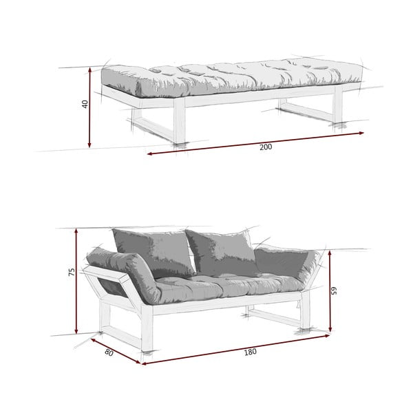 Dīvāns Karup Edge Black/Orange-image-4