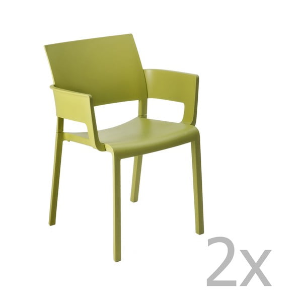 2 zaļo dārza krēslu komplekts Resol Fiona