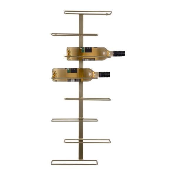 Zelta krāsas sienas metāla vīna plaukts pudeļu skaits 8  Float  – PT LIVING-image-2