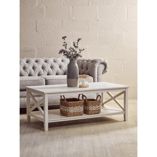 Balts žurnālgaldiņš 60x120 cm Heritage – Premier Housewares-image-3
