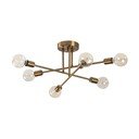 Zelta krāsas griestu lampa 64x64 cm Flower – Opviq lights