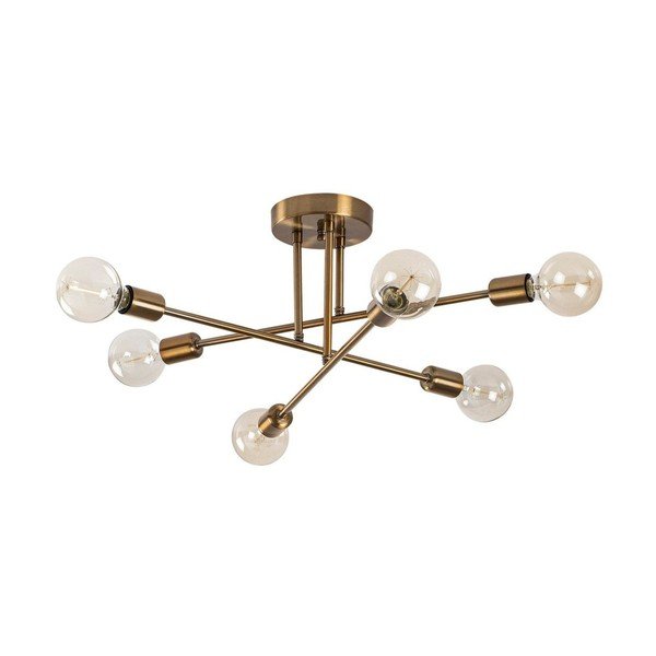 Zelta krāsas griestu lampa 64x64 cm Flower – Opviq lights
