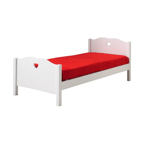 Balta Vipack Amori Heart bērnu gulta, 90 x 200 cm