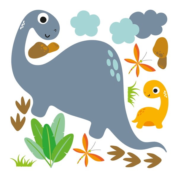 Sienas uzlīmes Ambiance Cute Dinosaur Stickers