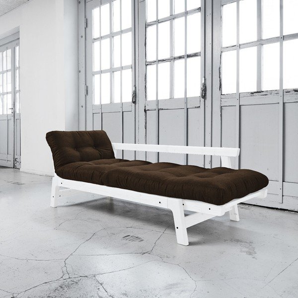 Dīvāns gulta Karup Step White/Choco Brown-image-2