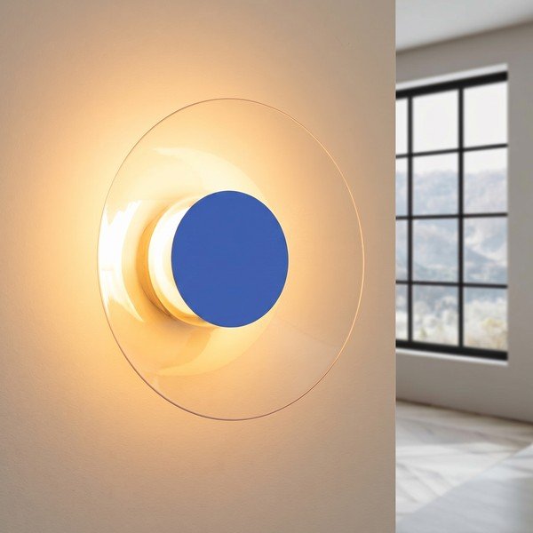 Tumši zila LED sienas lampa 
no akrila stikla
 ø 28 cm ASTRO – Thoro-image-1