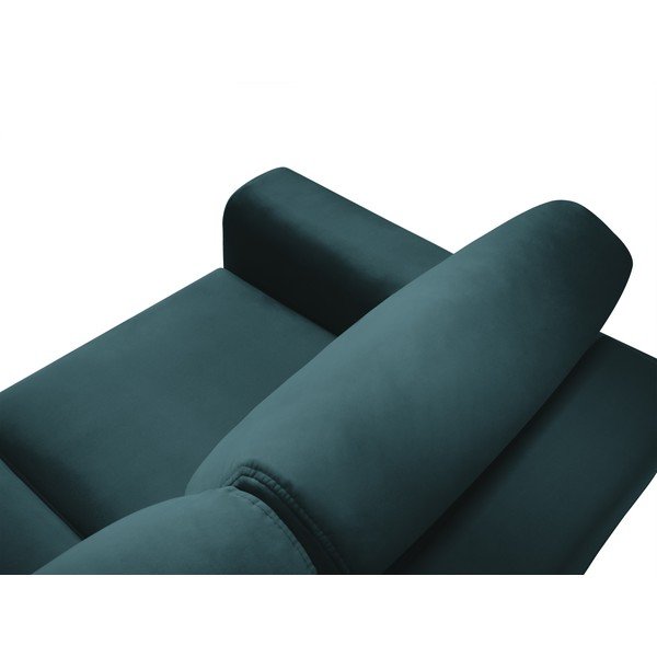 Zaļganzils samta salokāms stūra dīvāns ar uzglabāšanas vietu Kyoto – Cosmopolitan Design-image-4