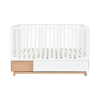 Balta maināma bērnu gultiņa ar atvilktni BELLAMY Nomi, 70 x 140 cm