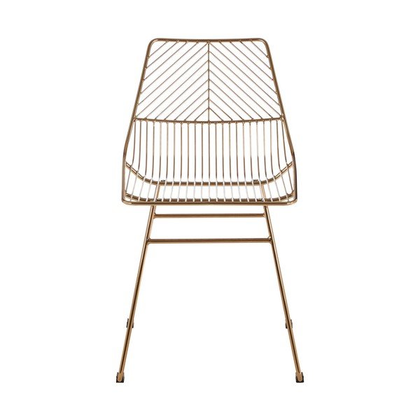 Zelta krāsas metāla pusdienu krēsls District – Premier Housewares-image-2