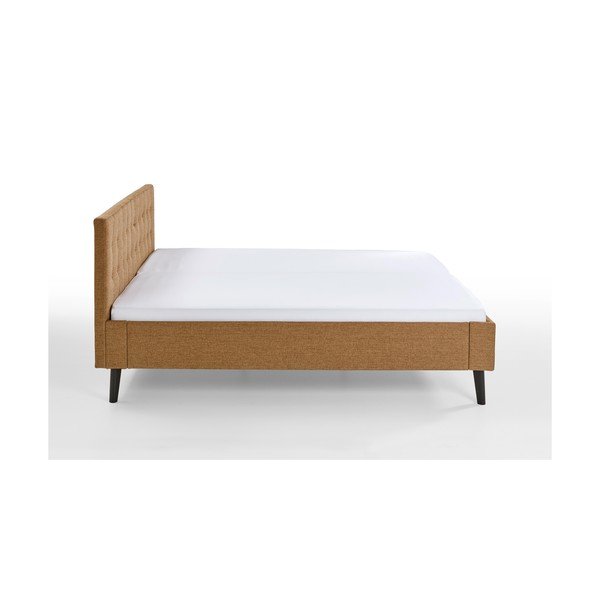 Brūna polsterēta divvietīga gulta bez režģa 180x200 cm Empire – Meise Möbel-image-4