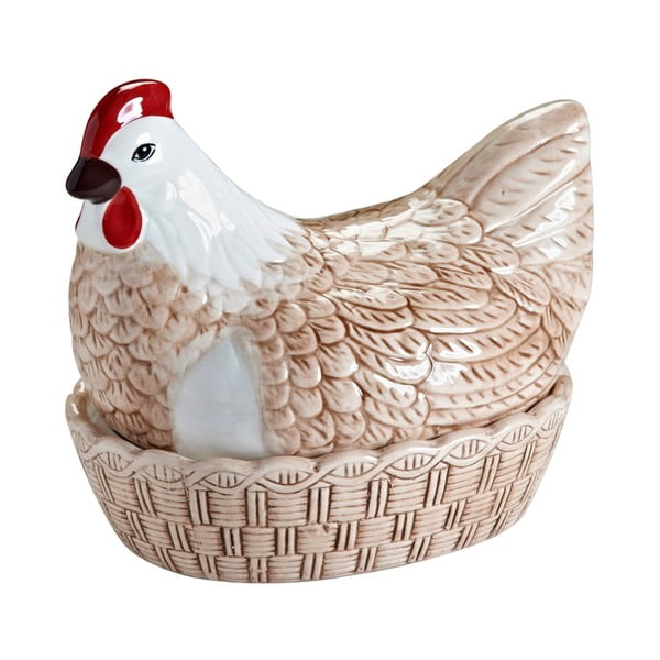 Brūns keramikas trauks ar vistas formas vāku Mason Cash Hen